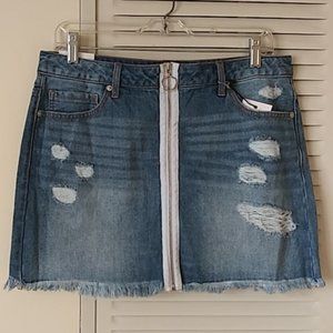 Forever 21 Distressed Denim Skirt
